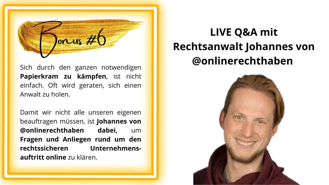 Bonus 6 - Masterclass Rechtsanwalt Bonus 6 - Masterclass Rechtsanwalt