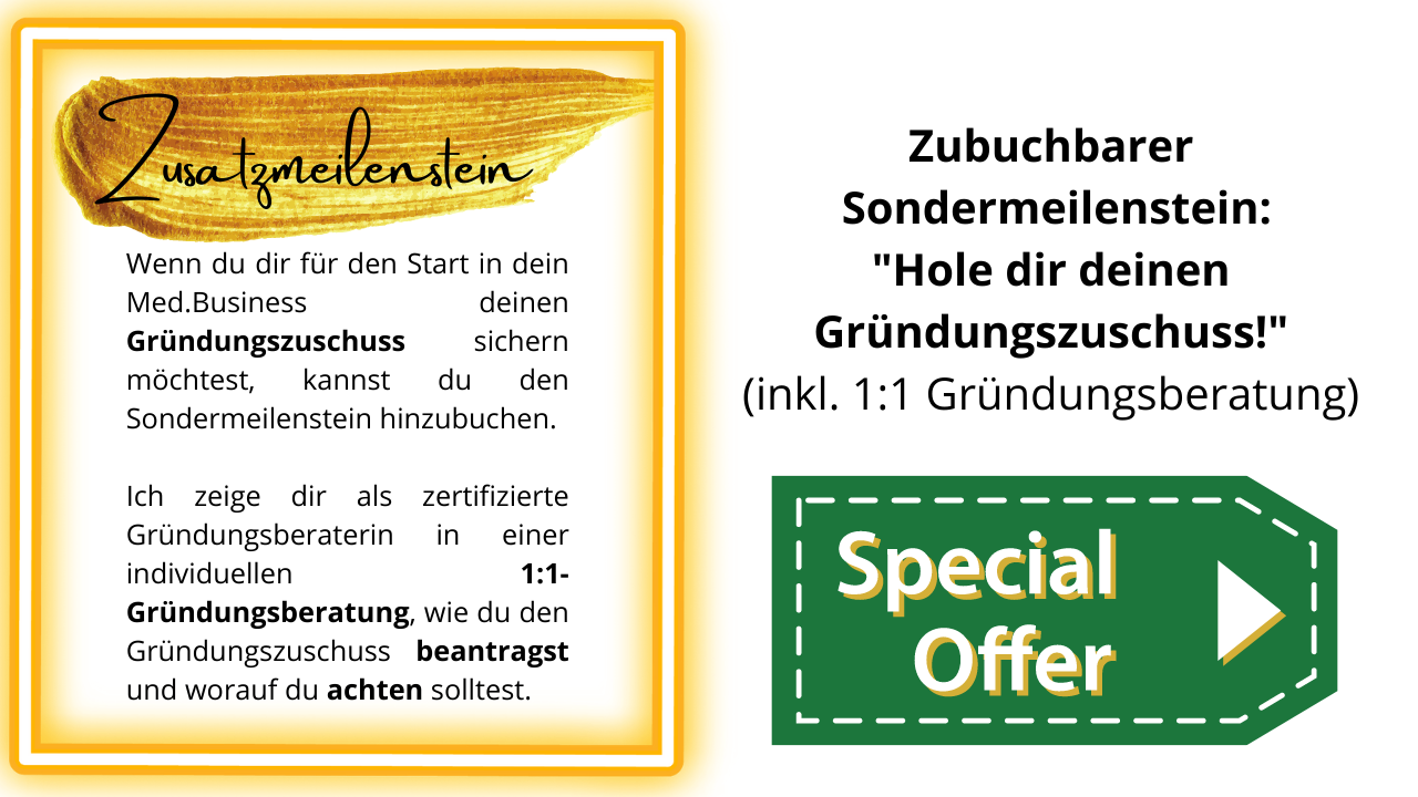 Zusatzmeilenstein - Gründungszuschuss Zusatzmeilenstein - Gründungszuschuss