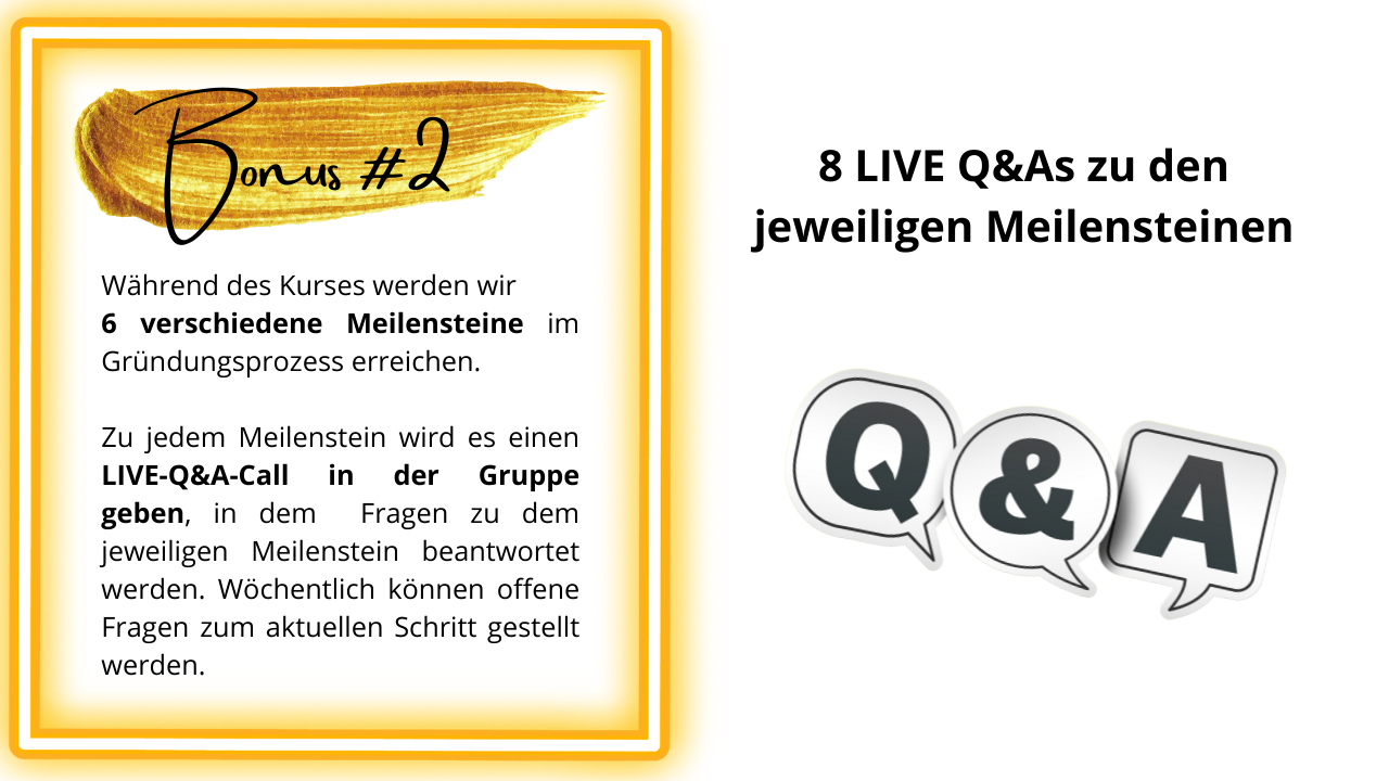 8 LIVE Q&As Bonus 8 LIVE Q&As Bonus