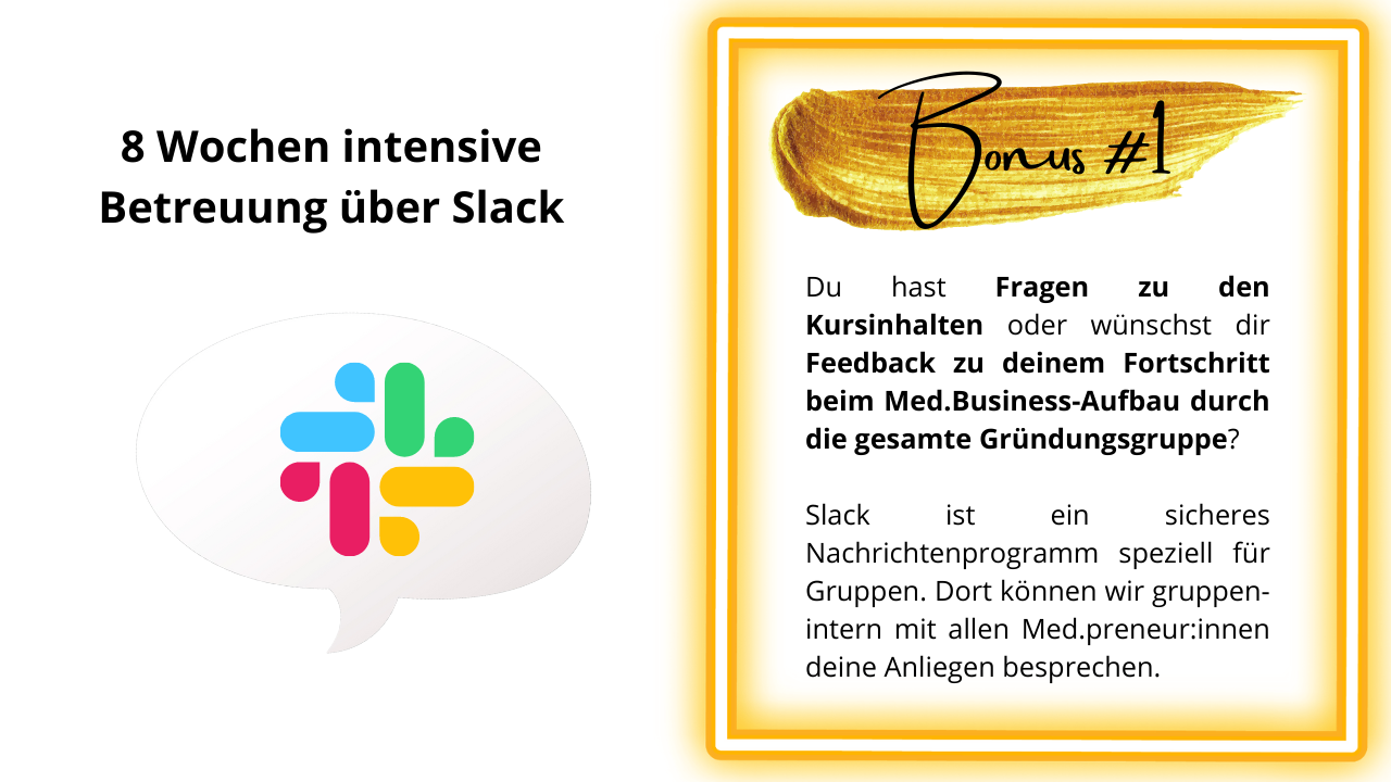 8 Wochen Slack Betreuung 8 Wochen Slack Betreuung