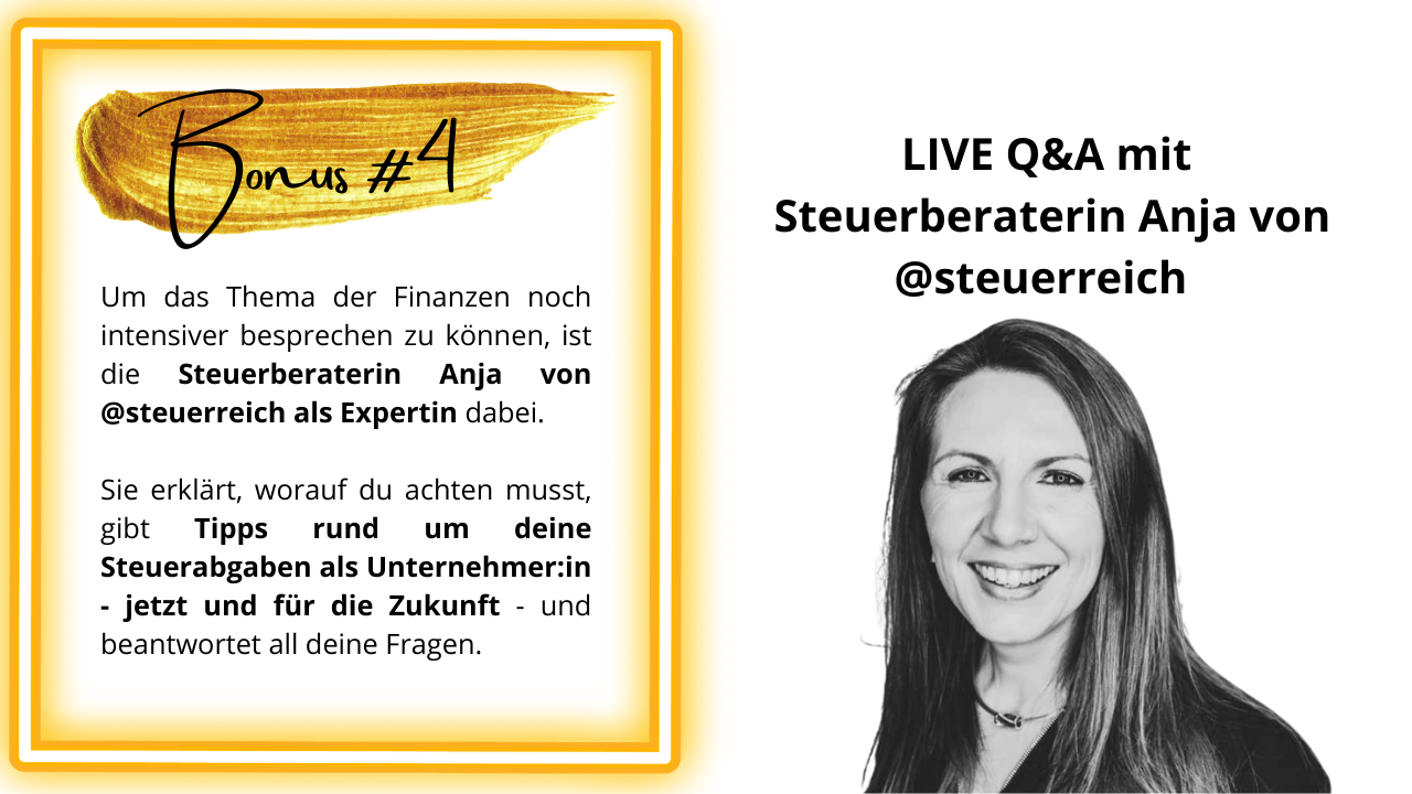 Steuerberaterin Anja Vorort Bonus Goldrichtig Gründen 2.0 Steuerberaterin Anja Vorort Bonus Goldrichtig Gründen 2.0